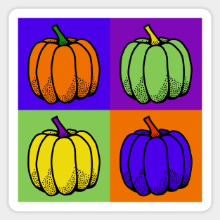 Pumpkin pop art Sticker